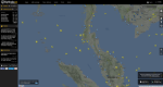 [Quiet skies over the Malaysian-Thai border and the Malacca Straits, picture source: Bob Jagernath - https://www.flightradar24.com/]